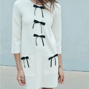 Zara Cream and Black Trench Coat